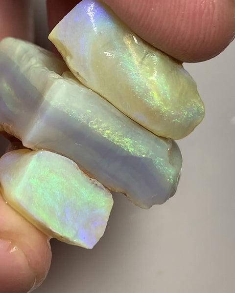 Lightning Ridge Rough Opal Thick Seams Stack cutters 61cts Select Material Lots Bright Stunning Multifires thick bars 25x20x10mm to 20x13x7mm WSU39