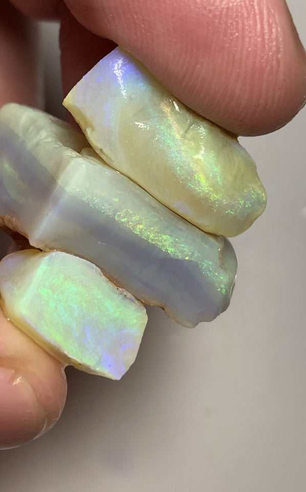 Lightning Ridge Rough Opal Thick Seams Stack cutters 61cts Select Material Lots Bright Stunning Multifires thick bars 25x20x10mm to 20x13x7mm WSU39
