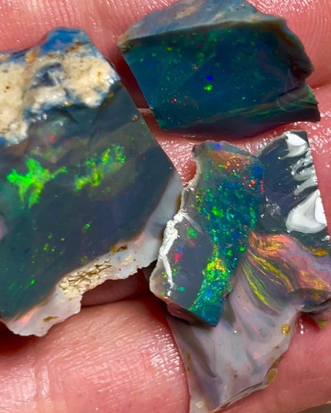 Mulga® Black/Dark Seam opal rough to cut 75.75cts Wee Warra plains Reds/Oranges/Pinks/Golds/Greens Not something you see everyday 25x22x18mm to 20x5x4mm NEW970
