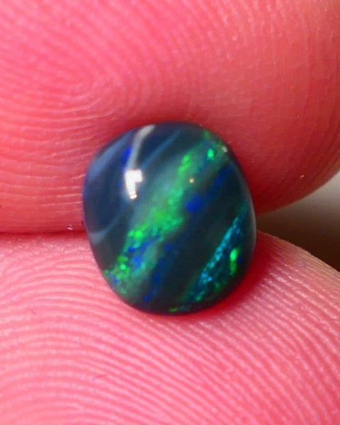 Australian Black Opal Gemstone 1.85cts Gem Grade Mulga® N2 Black Body Tone B5 Brightness Stunning Multifires 8x7x4mm UK03