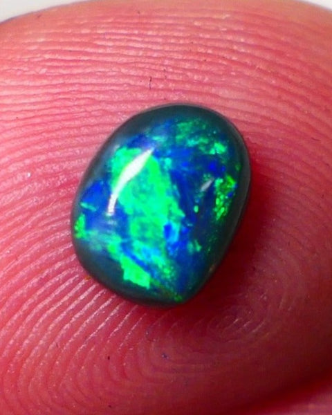 Australian Black Opal Gemstone 0.85cts Gem Grade Mulga® N4 Black Body Tone B3 Brightness Stunning Multifires 7x5x2.5mm UK01