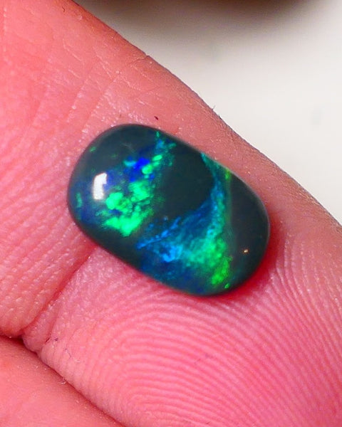 Australian Black Opal Gemstone 1.45cts Gem Grade Mulga® N4 Black Body Tone B4 Brightness Stunning Multifires 10x7x2.5mm UK02