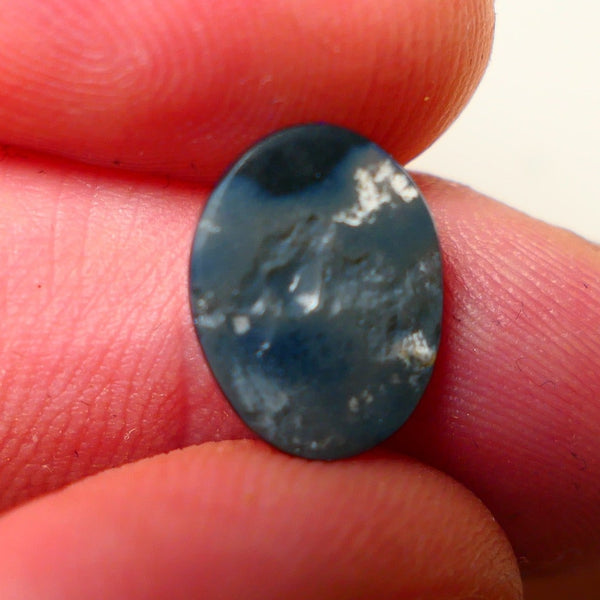 Lightning Ridge Black Crystal Opal Gemstone 2.00cts Gem Grade Mulga® N1 JET Black Body Tone B3 Brightness Stunning Very Bright Royal Blues 12x10x2.5mm UK05