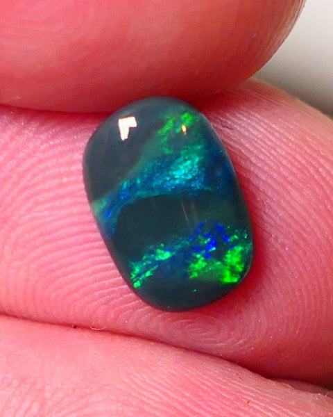Australian Black Opal Gemstone 1.45cts Gem Grade Mulga® N4 Black Body Tone B4 Brightness Stunning Multifires 10x7x2.5mm UK02