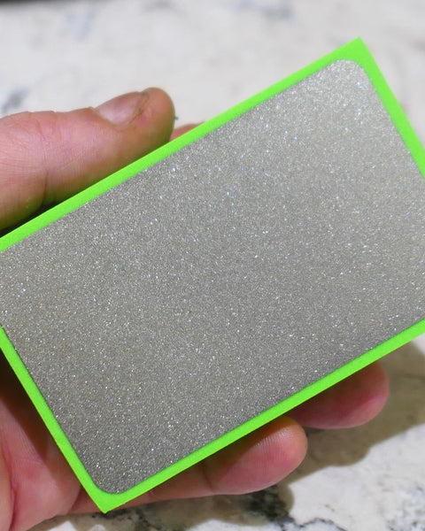 Pulsar Diamond Lapidary Hand Lapping Pad 400 Grit Diamond Welded Particles. Ideal for Dremel Heads wanting to make doublets or Hand Lappers Foam Backed for comfort