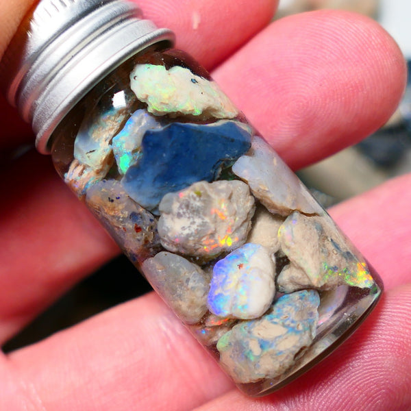 Lightning Ridge Rough knobby Opal Parcel 60cts Lots of Potential & some Cutters With multi colours 14x8x5mm to 8x5x2mm 1419