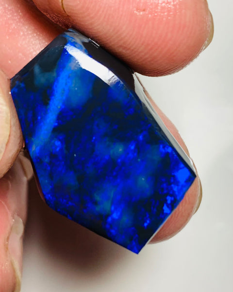 Lightning Ridge Rough / Rub N1 Black opal Miners Bench® 34cts Huge Clean Bright Gorgeous Blues 27x18x11mm WSV16