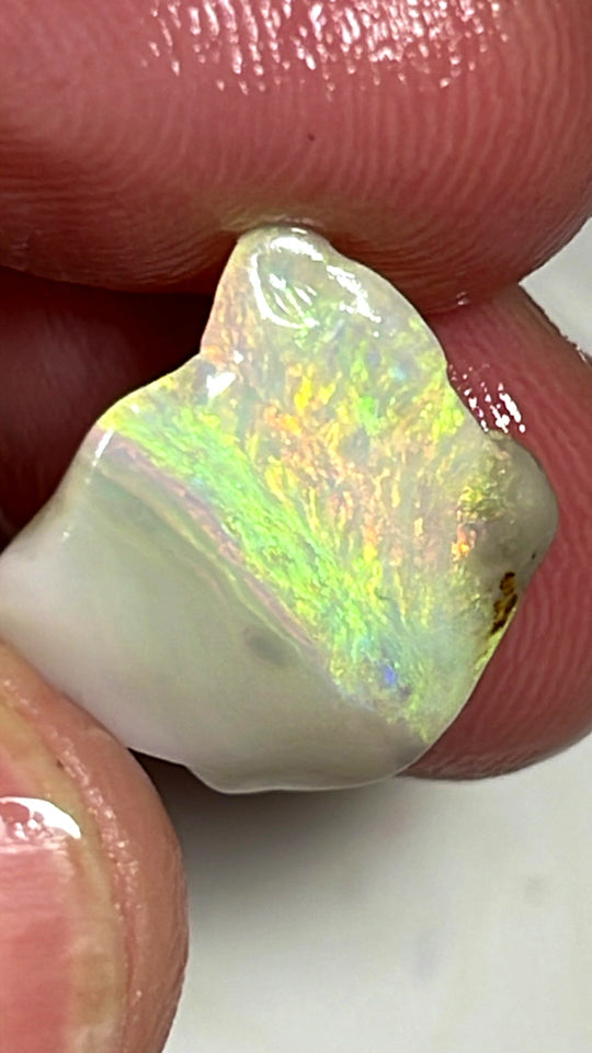 Lightning Ridge Untouched Light Base Candy Opal rough 6.6cts Gorgeous & Vibrant bright Multifires 14x14x5mm WAA68