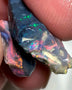 OPAL MONTH SPECIAL Mulga® Red on Black/dark Rough Seam Opal Pair 15cts Gorgeous Bright fires 22x15x6mm & 15x13x5mm WSZ90