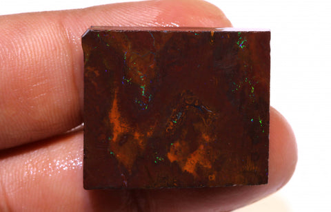 NO RESERVE Australian Queensland Boulder Matrix opal 58cts rough slice  Koroit veins of Multifires 29x25x5mm WSS72