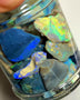 Lightning Ridge Rough Dark Base Opal Parcel 205cts Gorgeous Bright Multicolour rough with nice cutters 20x18x4mm to 13x12x4mm 1021