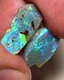 Lightning Ridge Rough / Rubs  Dark Base Seam opal Miners Bench® 10.5cts Gorgeous Bright Multifires 15x12x4mm & 20x8x4mm WAD2