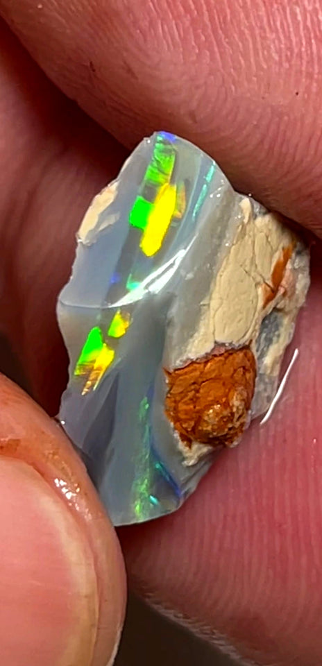 Lightning Ridge Rough Opal Dark Base 9cts Stunning Cutters Candy Material High Grade Super Bright  Multifires in multi bars 18x12x11mm WAB60