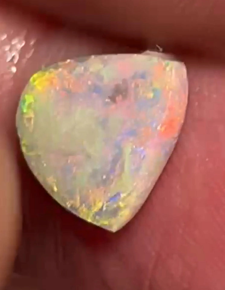 Pinks Lady's ? Lightning Ridge knobby opal rub/preform 1.75cts Gorgeous Pink dominant Multifires to polish & set 11.00x 10.00x 2.00mm NEW956