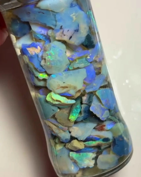 Lightning Ridge Mostly Seam Opal rough 255.00cts Lots of Colours to go at :) 17x11x6 to 6x5x2 mm Sold as Gamble NSW198