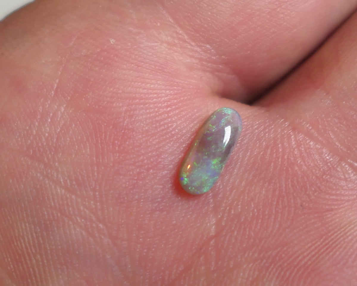 Lightning Ridge Dark Crystal opal Polished Gemstone 0.5cts Polished ready for setting Nice Multi colours 10x3x1.5mm JanA21