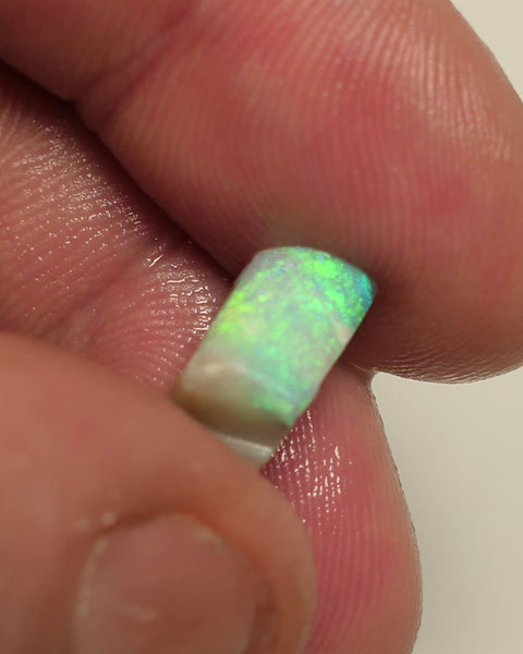 Mintabie Opal 4cts Seam rough rub  Yellow Green Dominant Bright Multifires in the bar Packed with Potential 12x6x5mm 4APR