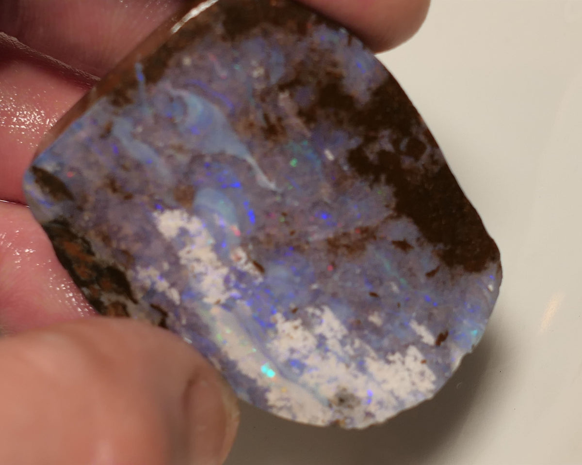 Queensland Boulder Matrix opal 180cts rough / Rub Koroit some fires 40x30x16mm 12APR