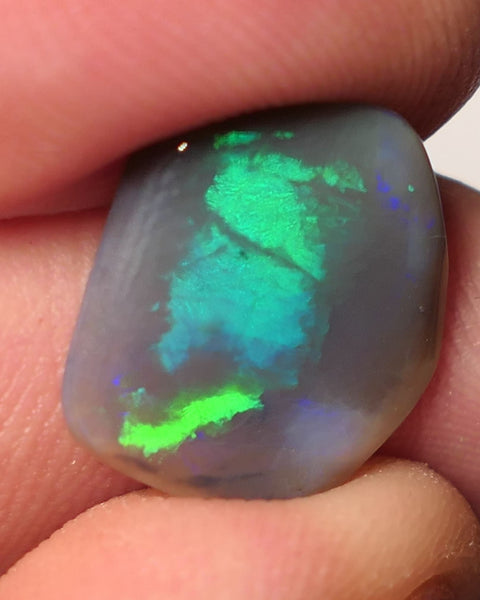 Lightning Ridge Dark Opal Gemstone Big 4.5cts Jewellery Grade  N5 Body Tone B3 Brightness Directional Broad Zones of Vibrant Multifires 15x13x3mm WAC64