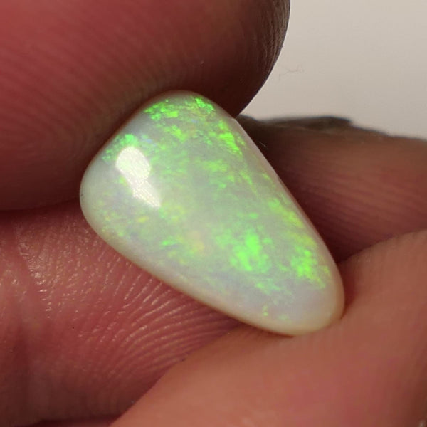 Lightning Ridge N8 Light opal Gemstone 2.7cts Polished ready for setting Yellow Dominant Multifires 13x8x3mm SKU#0411