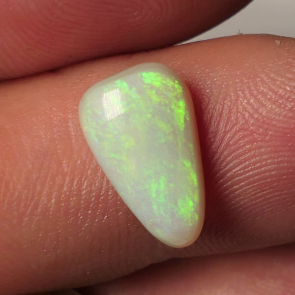 Lightning Ridge N8 Light opal Gemstone 2.7cts Polished ready for setting Yellow Dominant Multifires 13x8x3mm SKU#0411