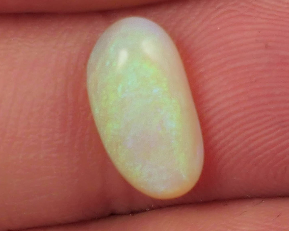 Lightning Ridge N8 Light Crystal opal Gemstone 1.7cts Polished ready for setting Nice Multifires 12x6x3mm SKU#0410