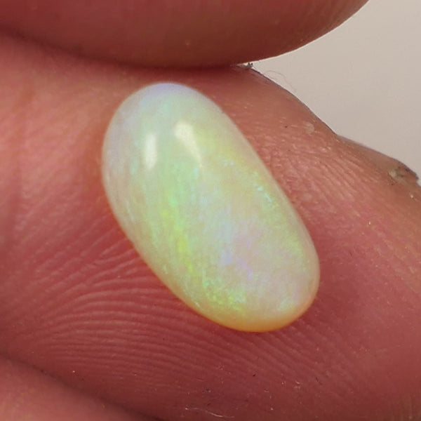 Lightning Ridge N8 Light Crystal opal Gemstone 1.7cts Polished ready for setting Nice Multifires 12x6x3mm SKU#0410