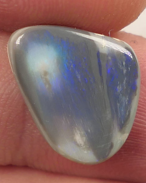 Lightning Ridge Dark Crystal opal Picture Stone Gemstone 4.65cts Polished ready for setting Some Blue colours 15x12x3.5mm SKU#0407