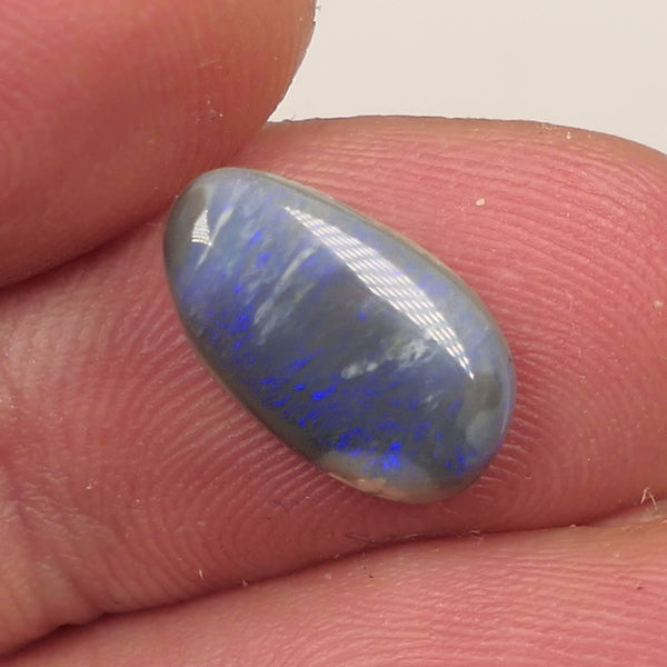 Lightning Ridge Dark Crystal opal Picture Stone Gemstone 2.7cts Polished ready for setting Nice Blue colours 13x7x3mm SKU#0403