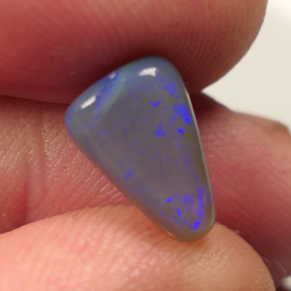 Lightning Ridge Dark Crystal opal Gemstone 3.3cts Polished ready for setting Some Nice Blue colours 12x8x5mm SKU#0444