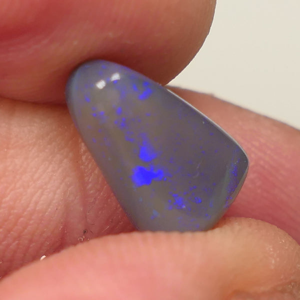 Lightning Ridge Dark Crystal opal Gemstone 3.3cts Polished ready for setting Some Nice Blue colours 12x8x5mm SKU#0444