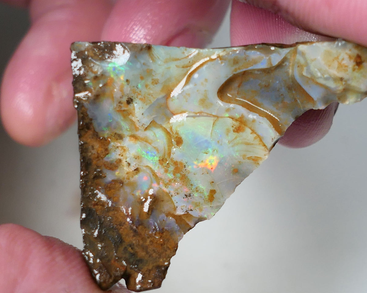 Queensland Boulder Matrix opal cts rough Koroit Multifires showing on the face 38x30x14mm 0530