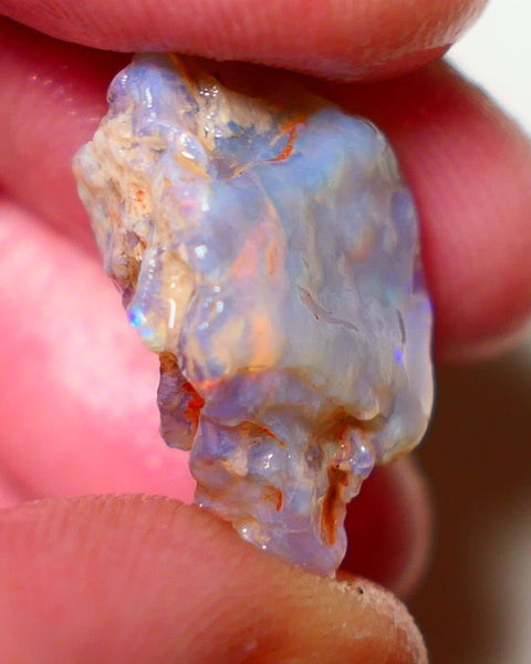 Lightning Ridge Rough Opal 11cts Crystal Untouched Knobby showing some Blue Green 21x13x9mm 0810