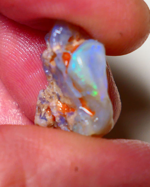 Lightning Ridge Rough Opal 11cts Crystal Untouched Knobby showing some Blue Green 21x13x9mm 0810