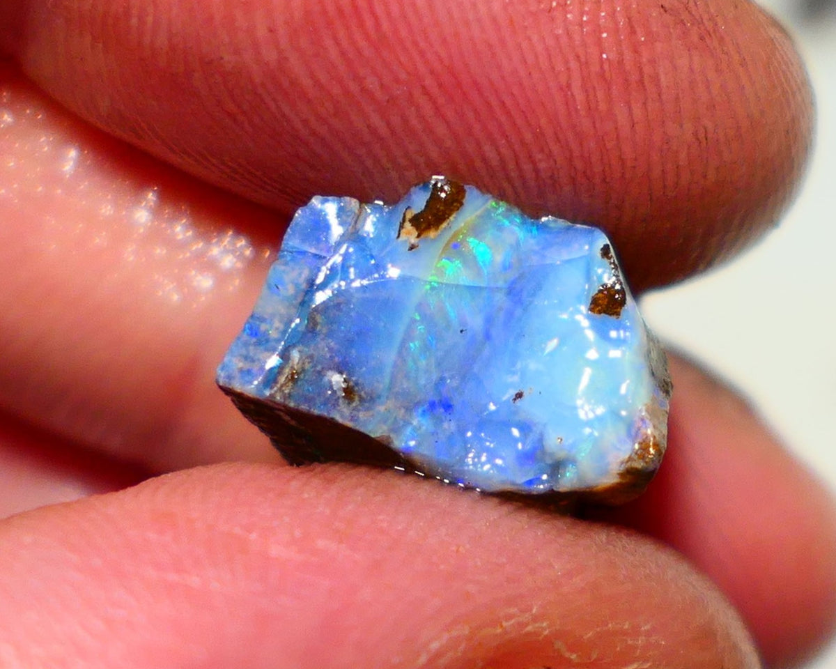 Queensland Boulder Boulder opal 6.5cts rough Winton gorgeous face with nice fires 15x14x6mm 1122