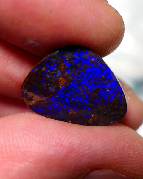 Australian Queensland Boulder opal Polished Gemstone 9.50cts Gem Bright gorgeous blue fires From Winton 20x14x4mm BO013