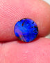 Australian Queensland Boulder opal Polished Gemstone 1.75cts Bright gorgeous blue fires with red fire flash From Winton 8.5x8.2x2.6mm BO018