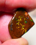 Queensland Boulder Matrix opal Stunning 14cts rough rub Koroit gorgeous faces with Very Bright Yellow/Orange Dominant fires 20x16x4mm BO-006