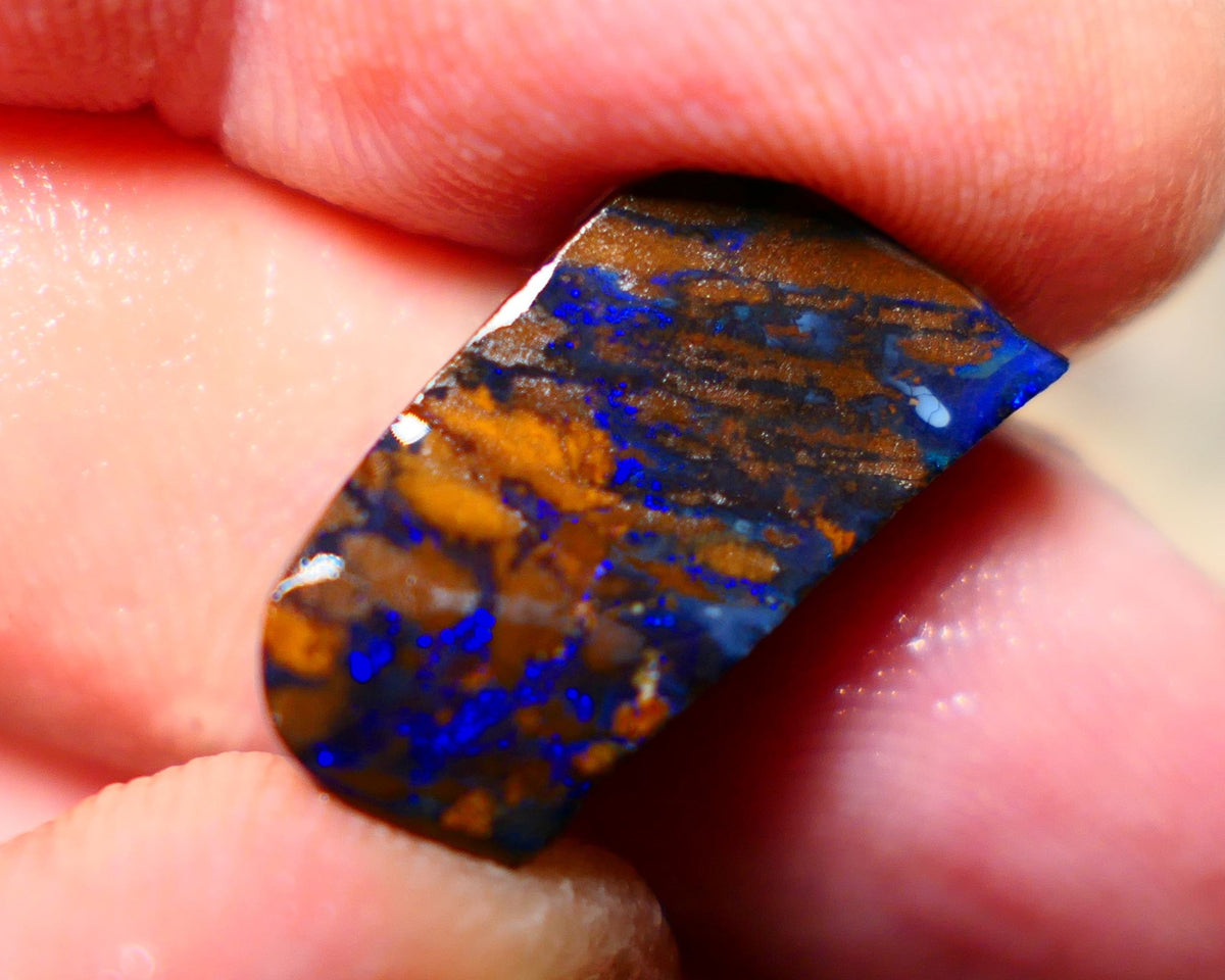 Queensland Boulder Boulder opal 15cts rough Winton gorgeous veins lots nice Bright Blue fires 18x10x7mm BO001