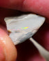 Lightning Ridge Rough Opal 23cts Gamble Big Dark Base seam showing Yellow/orange/blue scattered bar 27x16x10mm 1147