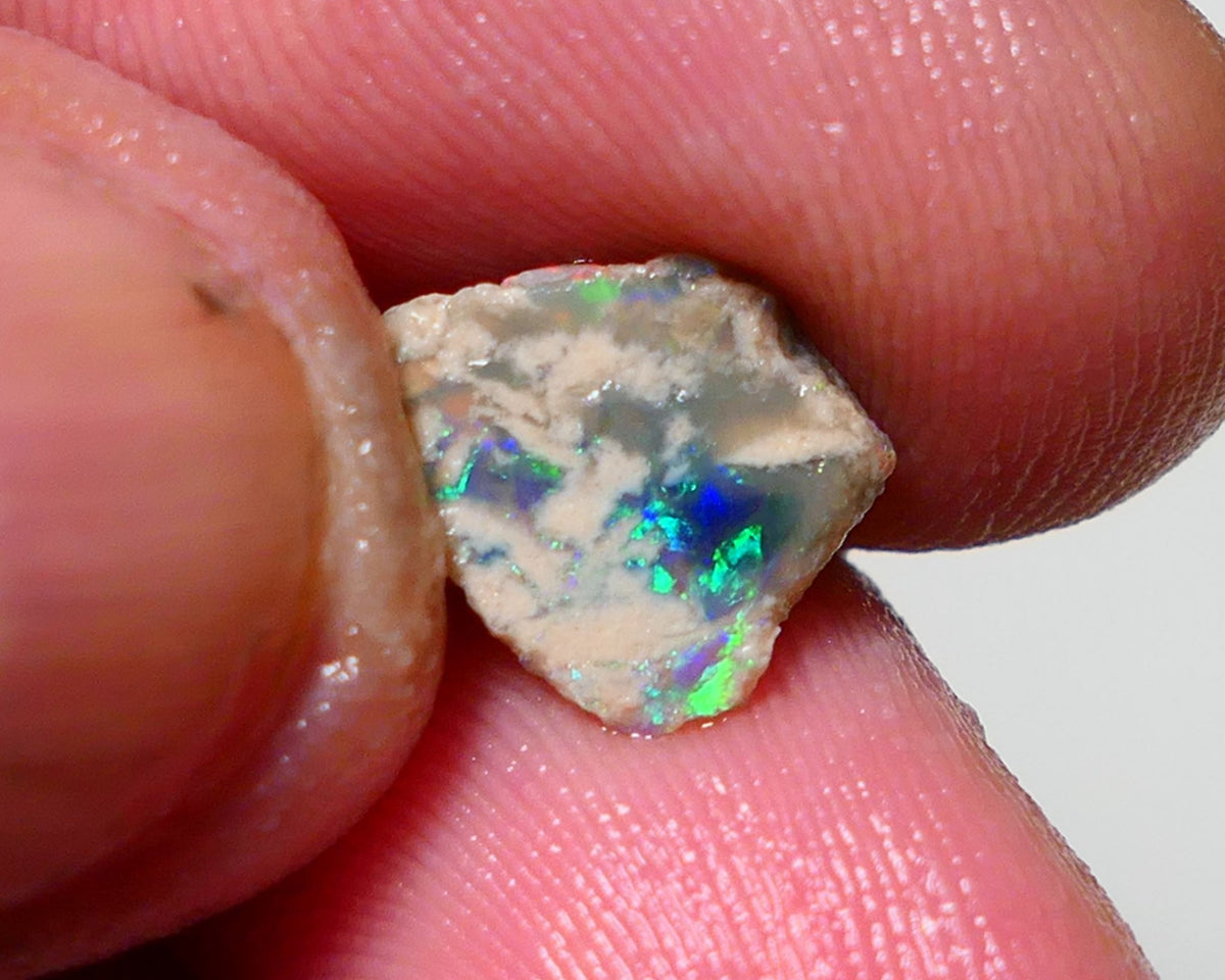 Lightning Ridge Opal Dark Base Crystal Knobby Rough Rub 2.50cts Stunning Bright Multi Colours 10x9x6mm 1304