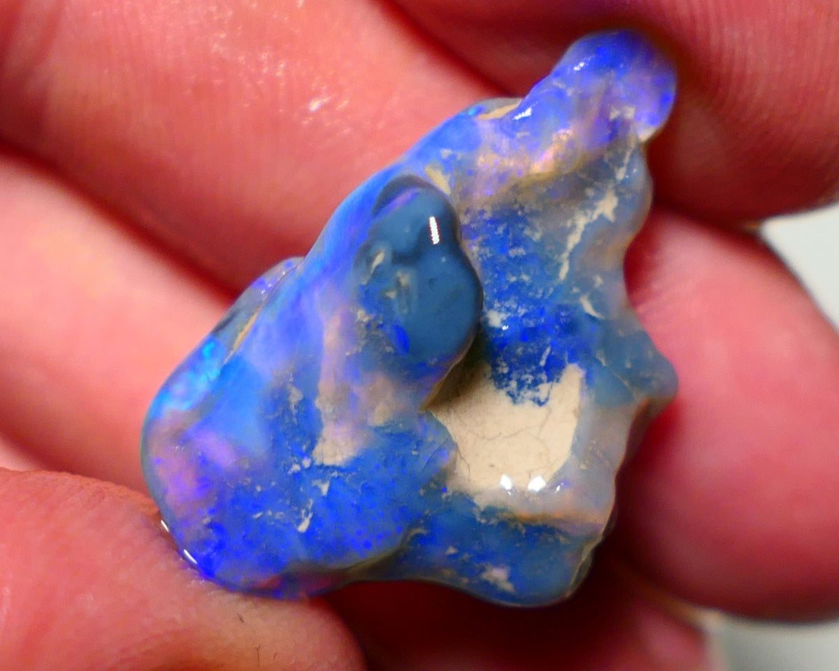 Lightning Ridge Rough Opal 15cts Nice sized Dark Crystal Seam Gorgeous Bright fires in bar to carve or cut 29x19x8mm 1315