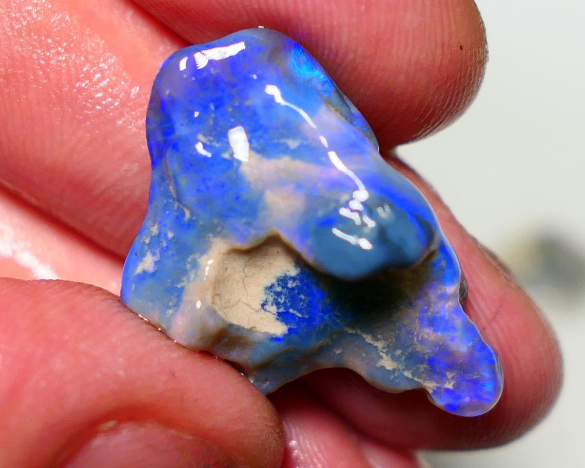 Lightning Ridge Rough Opal 15cts Nice sized Dark Crystal Seam Gorgeous Bright fires in bar to carve or cut 29x19x8mm 1315