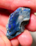 Lightning Ridge Rough Opal 28cts Big Dark Seam showing some nice blues 33x20x9mm 1406