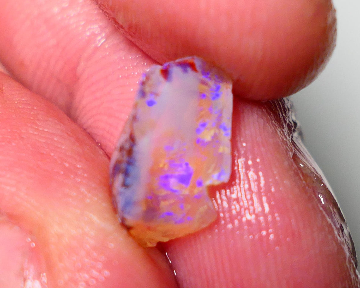 Lightning Ridge Rough Opal 3.00cts Crystal Seam piece showing nice blues colours 13x7x7mm A1514