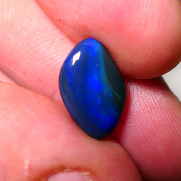 Mulga Black Opal High Dome Gemstone 3.15cts Gorgeous unique shape with stunning blue/green/teals 15x10x3.5mm A1517