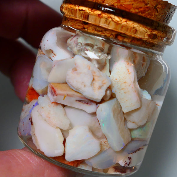 Coober Pedy Opal Rough Parcel Light & Crystal 225cts Gamble but has lots colours to go at 20mm to chip size A1538