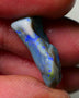 Lightning Ridge Rough Opal 7cts Dark Base Seam showing Nice bright blues colours 19x9x7mm NS050