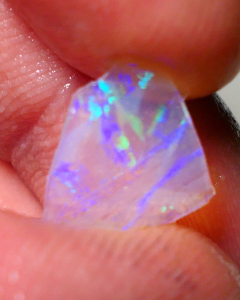 Lightning Ridge Opal Crystal Base Seam Rough Rub Veneer for doublet 1.6cts Gorgeous Stunning fires & pattern 12x12x1.6mm NS046