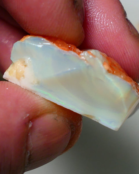 Coober Pedy Rough Opal 60cts White/Light Big chunk of Seam showing some multi colours 37x24x13mm NS037